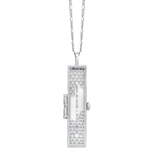 Honeycomb Fortune Locket - Silver